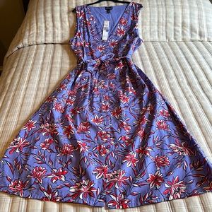 Long Tall Sally Purple Floral Button Front Day Dress